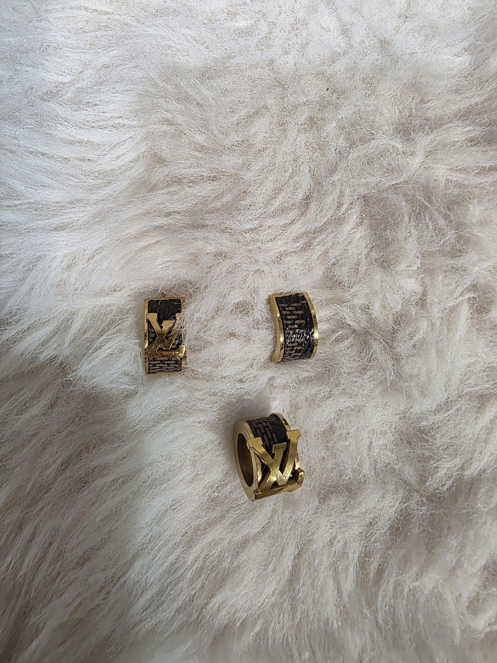 High Quality Gold and Black Designer Logo Hoop Earrings - Luxury Women's Jewelry